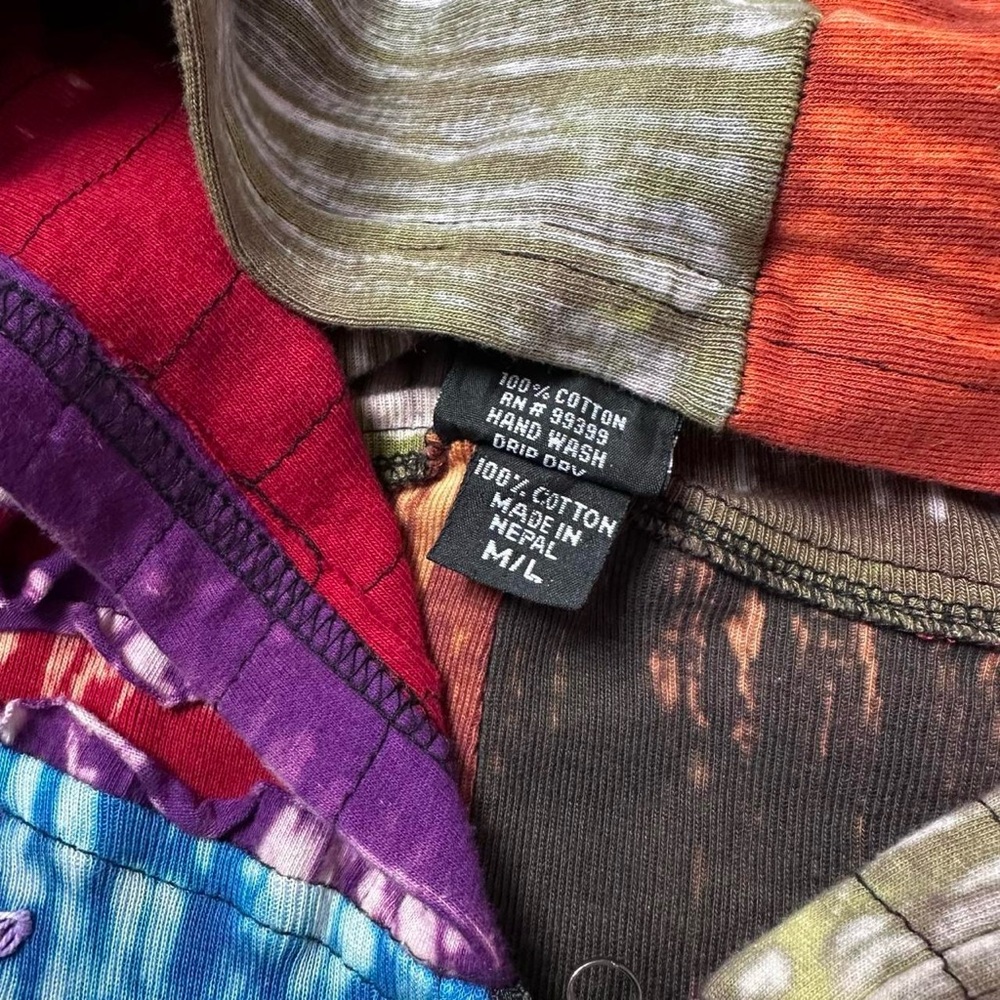 Y2k Tie-Dye Patchwork Embroidered Zip-Up Hoodie - image 6